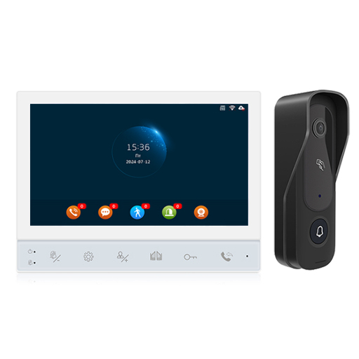 Комплект FHD аналоговой домофонии с WiFi и контроллером ATIX AT-I-K741F/TWСR White