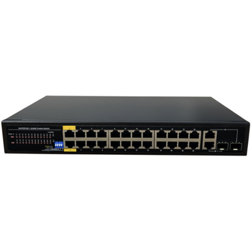 PoE коммутатор RedLine RL-SW24P2S2.ZE с AI функциями и TVS-защитой 6 кВ
