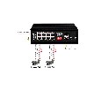 Промышленный 10-портовый гигабитный коммутатор с HiPoE до 300Вт Amatek AN-SXG10P8