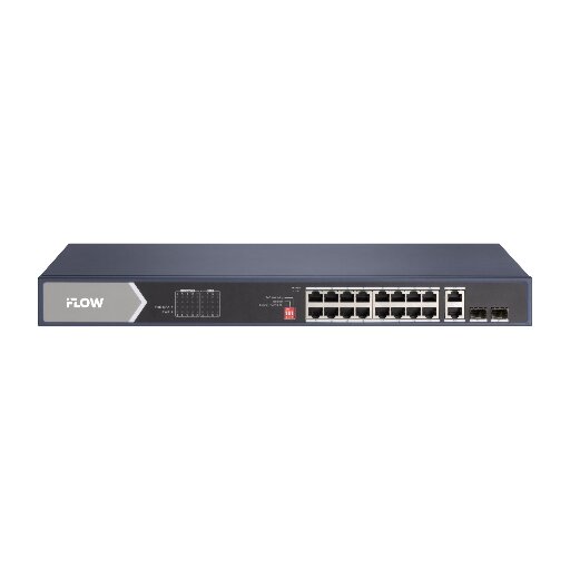 Коммутатор iFlow F-SW-EU620HPOE-V 16 портов Gigabit PoE 227 Вт SFP
