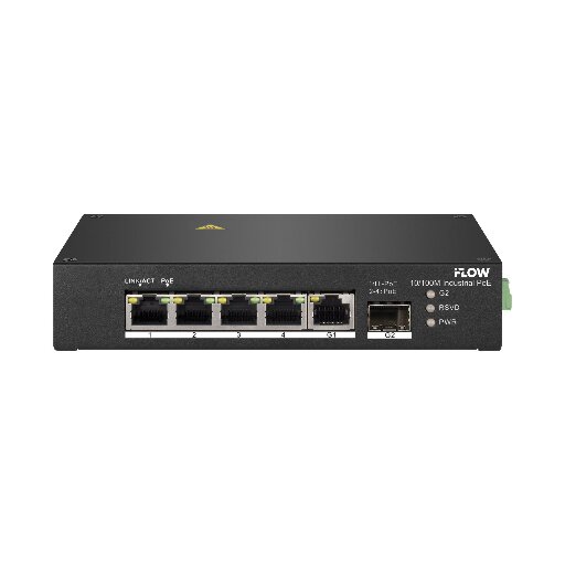 Коммутатор iFlow F-SW-IU406HPOE 4 порта PoE 120 Вт на DIN-рейку