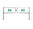 Ограждение серии BH02 с элементами крепления оборудования СКУД