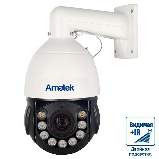 Уличная высокоскоростная поворотная IP камера 5Мп с совмещенной подсветкой Amatek AC-I5110PTZ20H